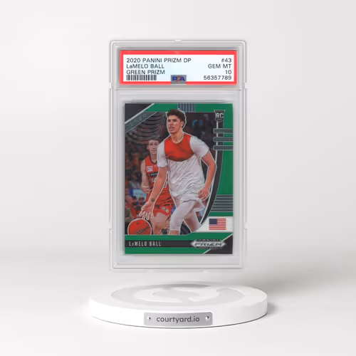 2020 Panini Prizm Draft Picks #43 LaMelo Ball - Green Prizm (PSA 10 GEM MINT)