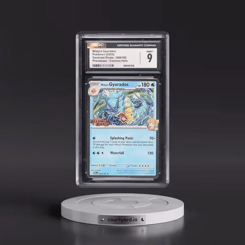 2025 Destined Rivals - DRI EN #049/182 Misty's Gyarados - Prerelease (Cosmos Holo) (CGC 9 MINT)