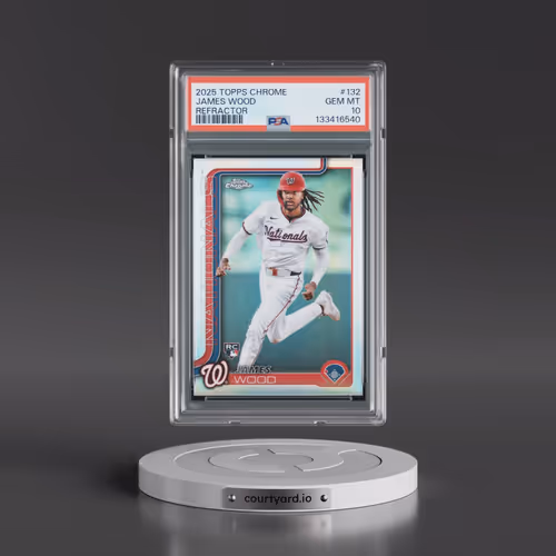 2025 Topps Chrome #132 James Wood - Refractor (PSA 10 GEM MINT)