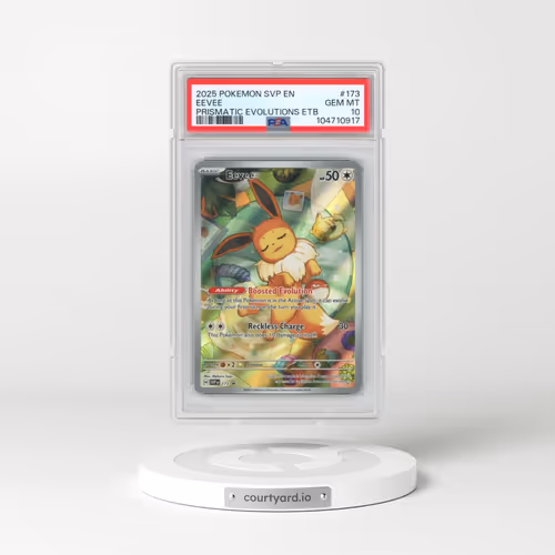 2025 Pokémon Svp EN-SV Black Star Promo #173 Eevee - Prismatic Evolutions Elite Trainer Box (PSA 10
