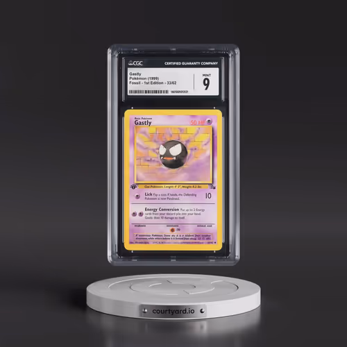 1999 Fossil #33/62 Gastly - 1st Edition 1st Edition (CGC 9 MINT)
