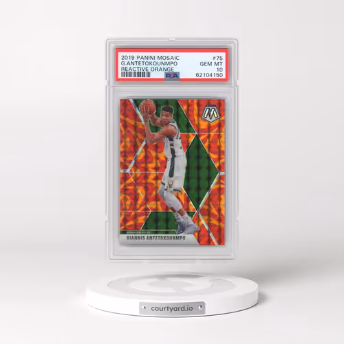 2019 Panini Mosaic #75 Giannis Antetokounmpo - Reactive Orange (PSA 10 GEM MINT)