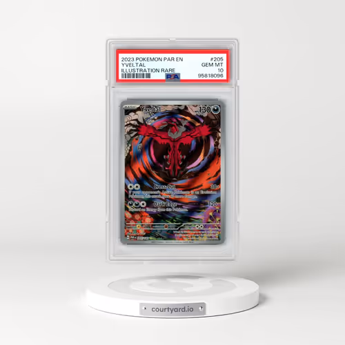 2023 Pokémon Par EN-Paradox Rift #205 Yveltal - Illustration Rare (PSA 10 GEM MINT)
