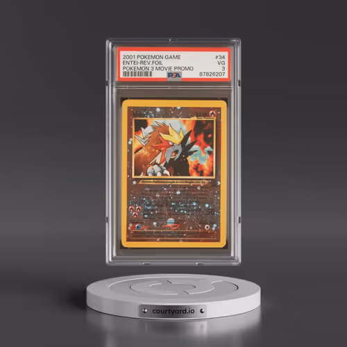 2001 Pokémon Game Movie #34 Entei - Reverse Foil Pokemon 3 Movie Promo (PSA 3 VG)