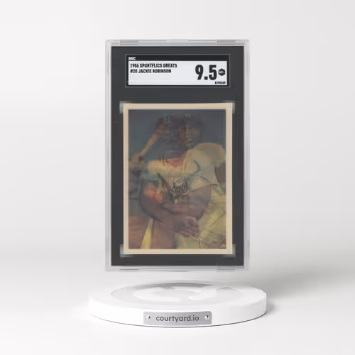 1986 Sportflics Greats #28 Jackie Robinson (SGC 9.5 MINT+)