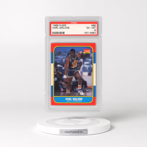 1986 Fleer #68 Karl Malone (PSA 6 EX-MT)