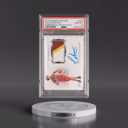 2018 Panini Flawless Horizontal Patch Autographs #CSX Collin Sexton (PSA 10 GEM MINT)