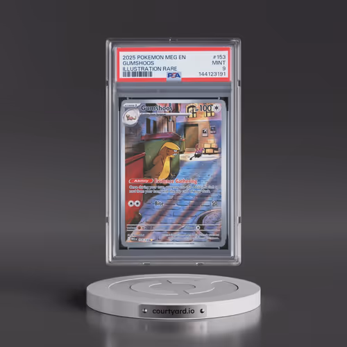 2025 Pokémon Meg EN-Mega Evolution #153 Gumshoos - Illustration Rare (PSA 9 MINT)