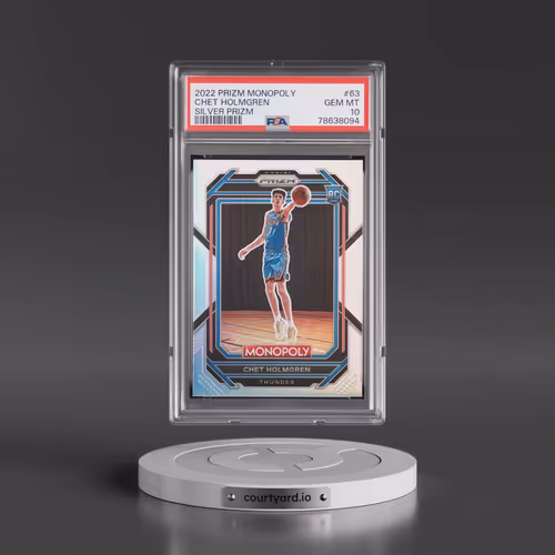 2022 Panini Prizm Monopoly #63 Chet Holmgren - Silver Prizm (PSA 10 GEM MINT)