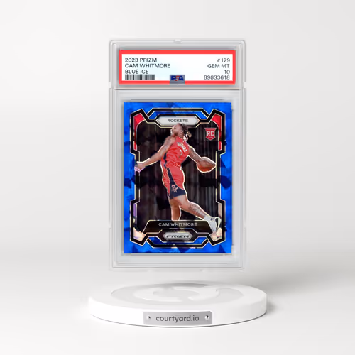2023 Panini Prizm #129 Cam Whitmore - Blue Ice (PSA 10 GEM MINT)