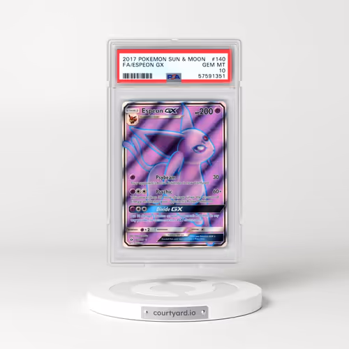 2017 Pokémon Sun & Moon #140 Espeon GX - Holo Full Art (PSA 10 GEM MINT)