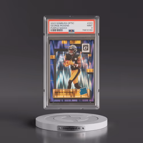 2022 Panini Donruss Optic #223 George Pickens - Purple Shock (PSA 9 MINT)