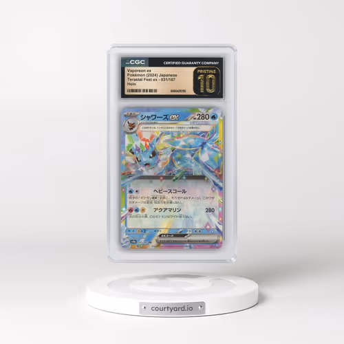 2024 Pokémon Sv8a-Terastal Fest EX #031 Vaporeon EX - Holo (CGC 10 PRISTINE)