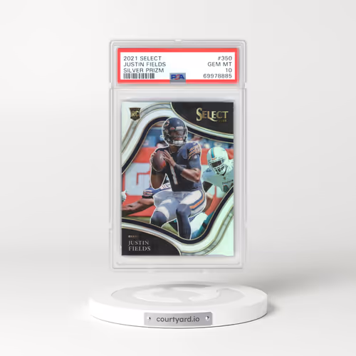 2021 Panini Select #350 Justin Fields - Silver Prizm (PSA 10 GEM MINT)