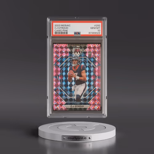 2023 Panini Mosaic #292 CJ Stroud - Camo Pink (PSA 10 GEM MINT)