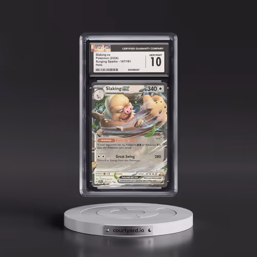 2024 Pokémon Ssp EN-Surging Sparks #147 Slaking EX - Holo (CGC 10 GEM MINT)
