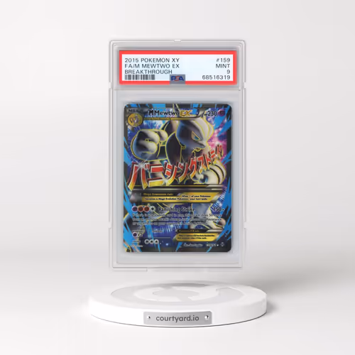 2015 Pokémon XY Breakthrough #159 M Mewtwo EX - Holo Full Art (PSA 9 MINT)