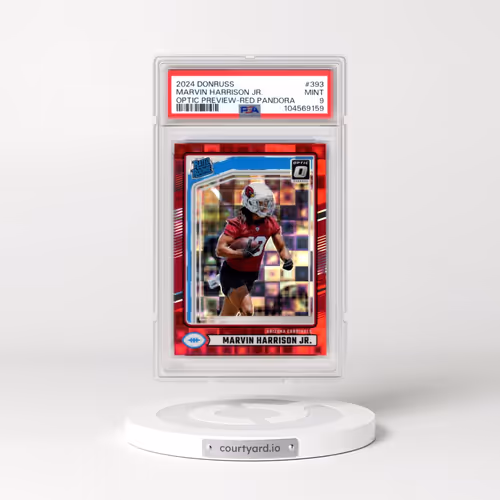 2024 Panini Donruss #393 Marvin Harrison Jr. - Optic Preview-Red Pandora (PSA 9 MINT)