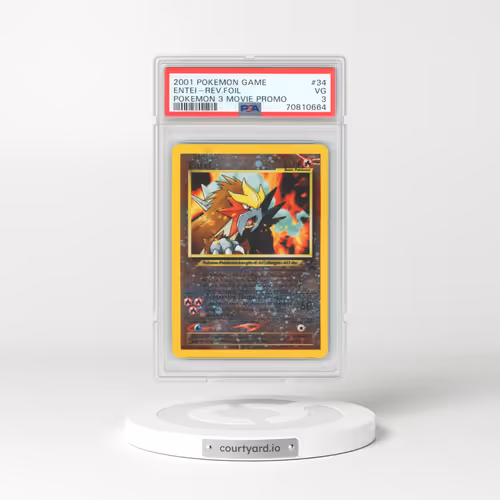 2001 Pokémon Game Movie #34 Entei - Reverse Foil Pokemon 3 Movie Promo (PSA 3 VG)