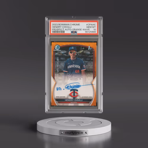 2023 Bowman Chrome Prospect Autographs #CPAHC Hendry Chivilli - Orange Wave (PSA 10 GEM MINT)