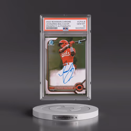 2022 Bowman Chrome Prospect Autographs #CPALB Leonardo Balcazar (PSA 10 GEM MINT)