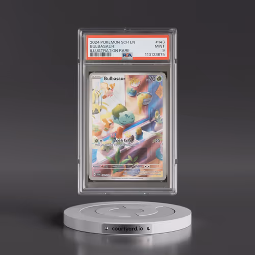 2024 Pokémon Scr EN-Stellar Crown #143 Bulbasaur - Illustration Rare (PSA 9 MINT)