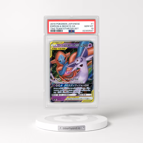 2019 Pokémon Tag Team Starter Set #1 Espeon & Deoxys GX - Holo (PSA 10 GEM MINT)