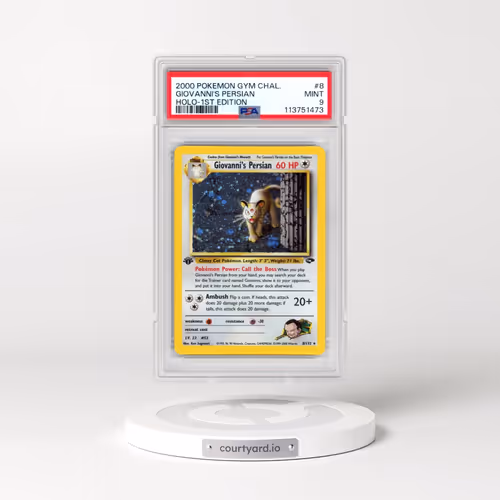 2000 Pokémon Gym Challenge #8 Giovanni's Persian - 1st Edition Holo (PSA 9 MINT)