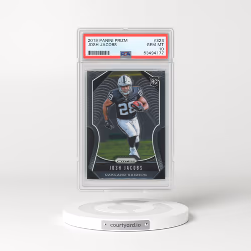 2019 Panini Prizm #323 Josh Jacobs (PSA 10 GEM MINT)