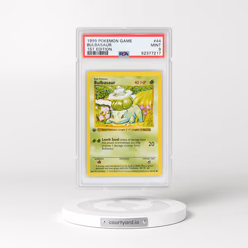 1999 Base Set #44 Bulbasaur - 1st Edition Shadowless (PSA 9 MINT)