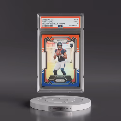 2023 Panini Prizm #339 CJ Stroud - Red/White/Blue Prizm (PSA 9 MINT)