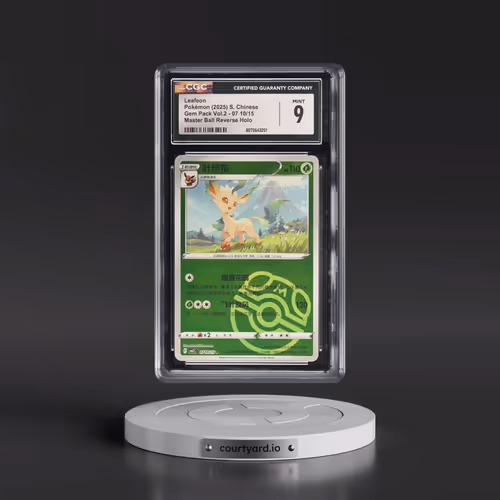 2025 Gem Pack Volume 2 - CBB2C - Simplified #07 10/15 Leafeon - Reverse Holo Master Ball (CGC 9 MINT