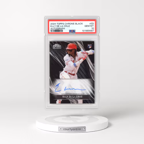 2024 Topps Chrome Black Autographs #ED Elly de La Cruz (PSA 10 GEM MINT)