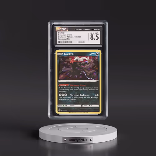 2020 Darkness Ablaze #105/189 Darkrai - Knockout Tin (Cosmos Holo) (CGC 8.5 NM-MT+)