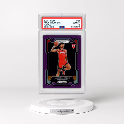 2023 Panini Prizm #150 Amen Thompson - Purple Prizm (PSA 10 GEM MINT)