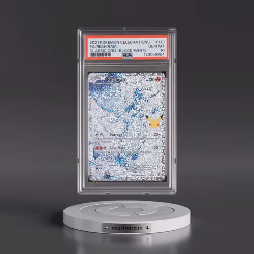 2021 Pokémon Celebrations Classic Collection #113 Reshiram - Full Art (PSA 10 GEM MINT)