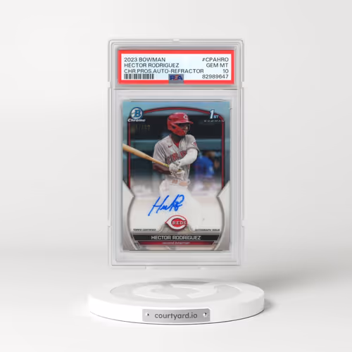 2023 Bowman Chrome Prospect Autographs #CPAHRO Hector Rodriguez - Refractor (PSA 10 GEM MINT)