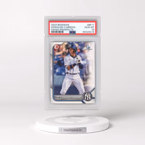2022 Bowman Paper Prospects #BP17 Oswaldo Cabrera (PSA 10 GEM MINT)