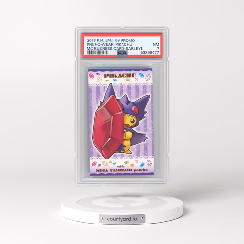 2016 Pokémon XY Promo Poncho-Wearing Pikachu - Mega Campaign Business Card-Sableye (PSA 7 NM)