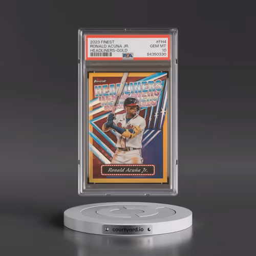2023 Topps Finest Finest Headliners #FH4 Ronald Acuna Jr. - Gold (PSA 10 GEM MINT)