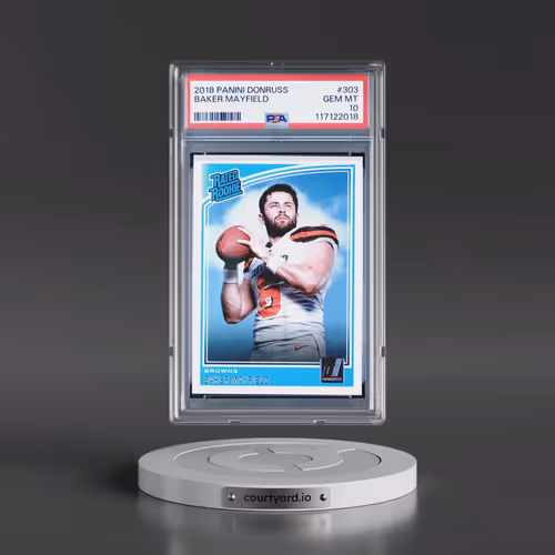 2018 Panini Donruss #303 Baker Mayfield (PSA 10 GEM MINT)