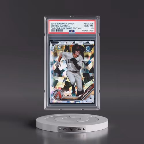 2019 Bowman Draft Chrome Sapphire Edition #BDC125 Corbin Carroll (PSA 10 GEM MINT)