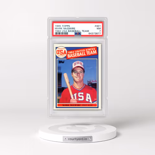 1985 Topps #401 Mark McGwire - 1984 USA Baseball Team (PSA 7 NM)