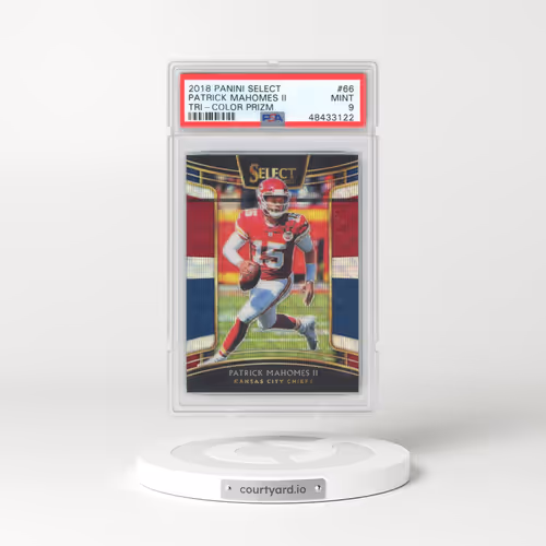 2018 Panini Select #66 Patrick Mahomes II - Tri-Color Prizm (PSA 9 MINT)