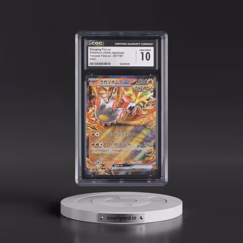 2024 High Class Pack: Terastal Fest ex - sv8a #027/187 Gouging Fire ex - Holo (CGC 10 GEM MINT)