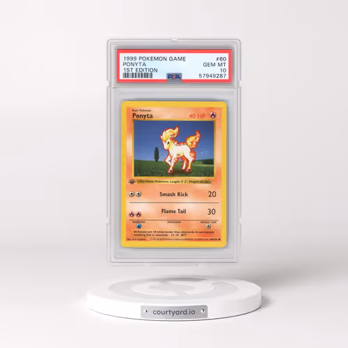 1999 Pokémon Game #60 Ponyta - 1st Edition (PSA 10 GEM MINT)