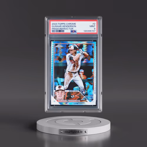 2023 Topps Chrome #2 Gunnar Henderson - Prism Refractor (PSA 9 MINT)