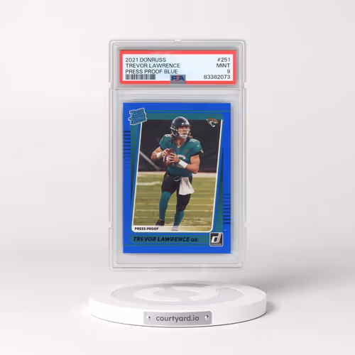 2021 Panini Donruss #251 Trevor Lawrence - Press Proof Blue (PSA 9 MINT)