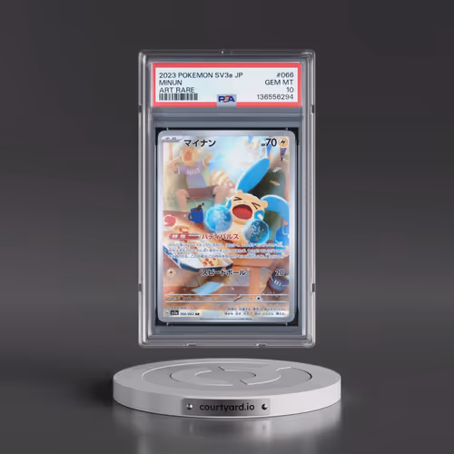 2023 Pokémon Sv3a-Raging Surf #066 Minun - Art Rare (PSA 10 GEM MINT)