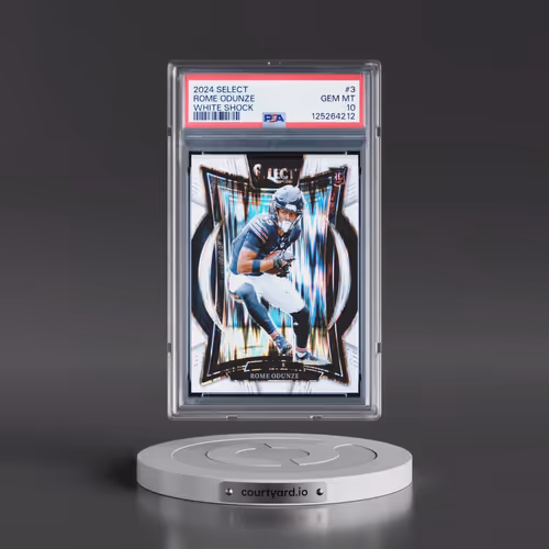 2024 Panini Select #3 Rome Odunze - White Shock (PSA 10 GEM MINT)